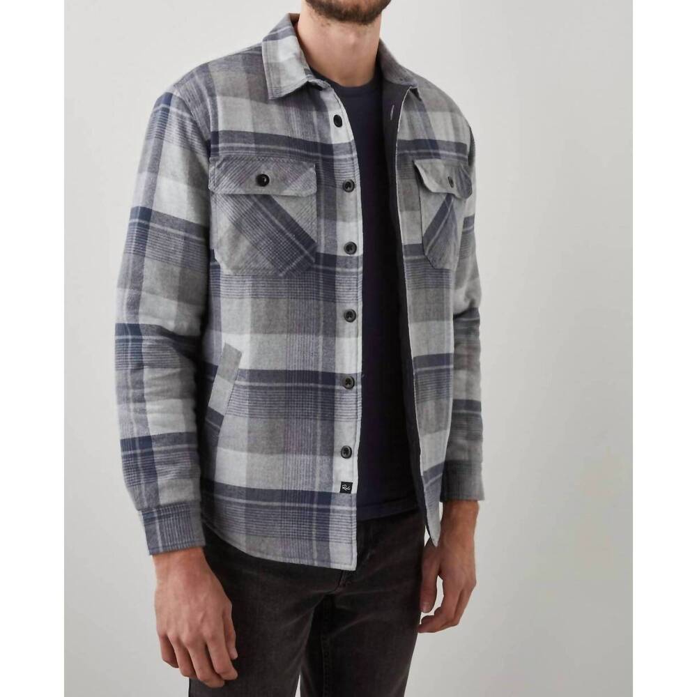 NEW RAILS worthing jacket in slate mist heather